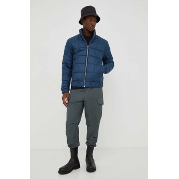 G-Star Raw geaca barbati, culoarea albastru marin, de iarna