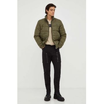 G-Star Raw geaca barbati, culoarea verde, de iarna