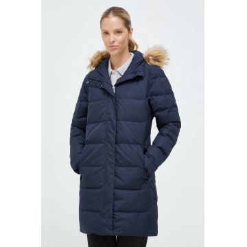 Helly Hansen geaca de puf femei, culoarea albastru marin, de iarna