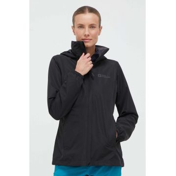 Jack Wolfskin jacheta de exterior Stormy Point culoarea negru