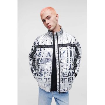 Karl Lagerfeld Jeans geaca barbati, culoarea gri, de tranzitie