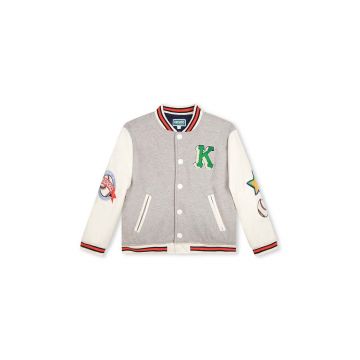 Kenzo Kids geaca bomber pentru copii culoarea gri