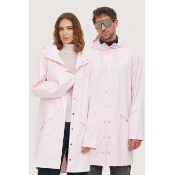 Rains geaca de ploaie 12020 Jackets culoarea roz, de tranzitie