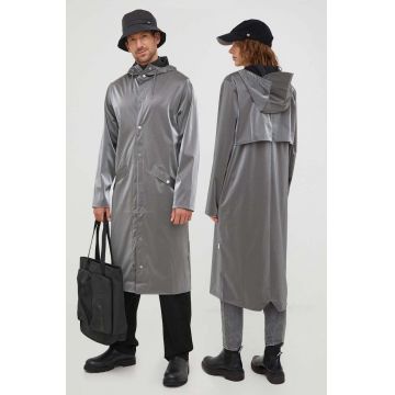 Rains geaca de ploaie 18360 Jackets culoarea argintiu, de tranzitie