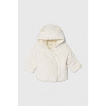 United Colors of Benetton geaca bebe culoarea alb