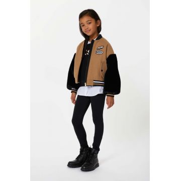 BOSS geaca bomber pentru copii culoarea bej