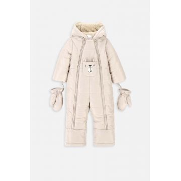 Coccodrillo combinezon bebe culoarea bej