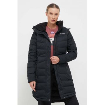 Columbia geaca de puf femei, culoarea negru, de iarna