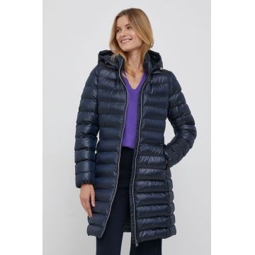 Geox geaca femei, culoarea albastru marin, de iarna