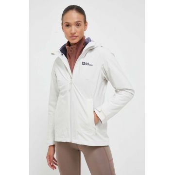 Jack Wolfskin jacheta de exterior Moonrise 3in1 culoarea bej