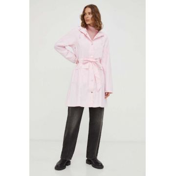 Rains geaca de ploaie 18130 Jackets femei, culoarea roz, de tranzitie