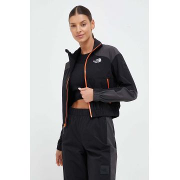 The North Face geaca femei, culoarea negru, de tranzitie