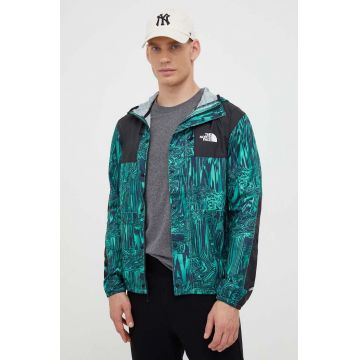 The North Face windbreaker culoarea verde, de tranzitie