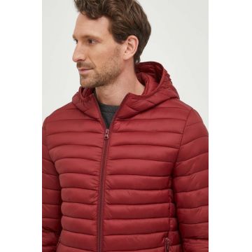 United Colors of Benetton geaca barbati, culoarea bordo, de tranzitie