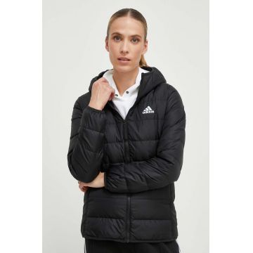 adidas geaca de puf femei, culoarea negru, de tranzitie