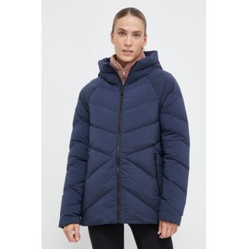 Jack Wolfskin geaca de puf femei, culoarea albastru marin, de iarna