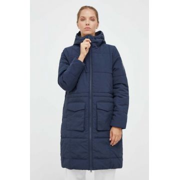 Jack Wolfskin geaca femei, culoarea albastru marin, de iarna
