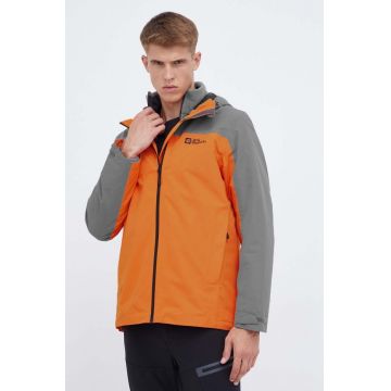 Jack Wolfskin geacă outdoor Taubenberg 3in1 culoarea portocaliu