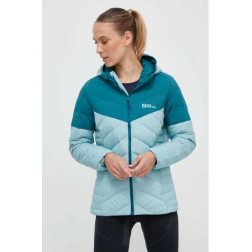 Jack Wolfskin geaca sport din puf Tundra culoarea turcoaz