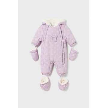 Mayoral Newborn combinezon bebe culoarea violet