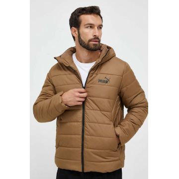 Puma geaca barbati, culoarea maro, de tranzitie