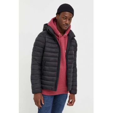 Superdry geaca barbati, culoarea negru, de iarna