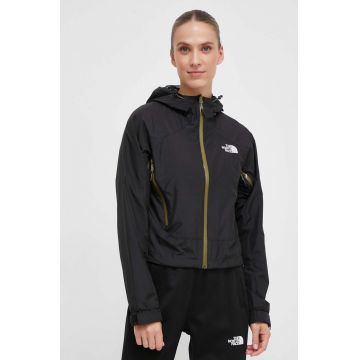 The North Face geaca femei, culoarea negru, de tranzitie