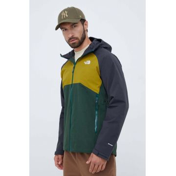 The North Face jacheta de exterior Stratos culoarea verde
