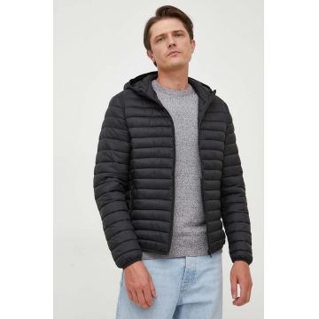 United Colors of Benetton geaca barbati, culoarea negru, de tranzitie