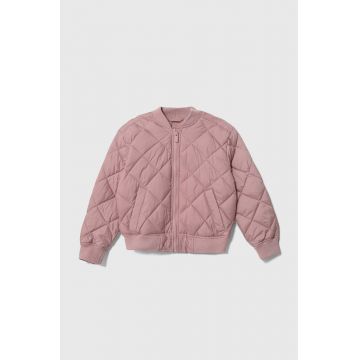 Abercrombie & Fitch geaca bomber pentru copii culoarea roz