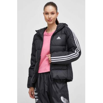 adidas geaca de puf femei, culoarea negru, de iarna