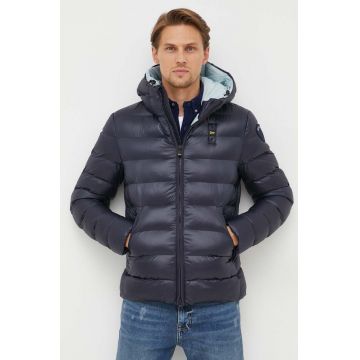 Blauer geaca barbati, culoarea albastru marin, de iarna