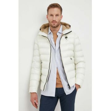 Blauer geaca barbati, culoarea bej, de iarna