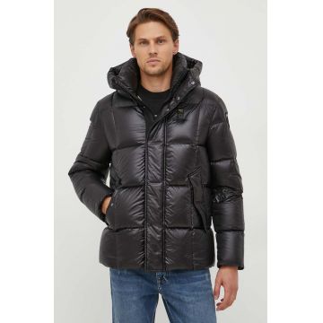 Blauer geaca de puf barbati, culoarea negru, de iarna