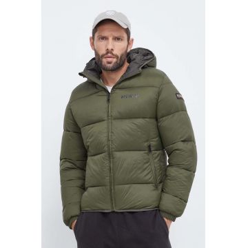Napapijri geaca barbati, culoarea verde, de iarna