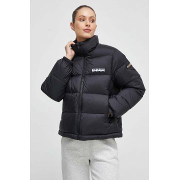 Napapijri geaca femei, culoarea negru, de iarna