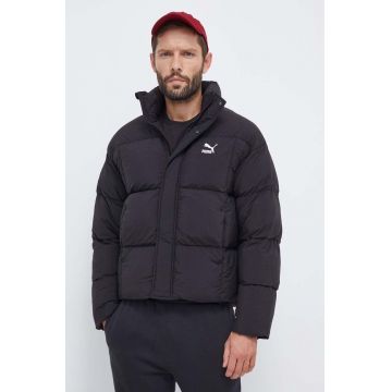 Puma geaca barbati, culoarea negru, de iarna