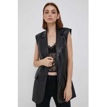 Sisley vesta femei, culoarea negru, de tranzitie