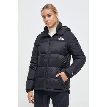 The North Face geaca de puf femei, culoarea negru, de iarna