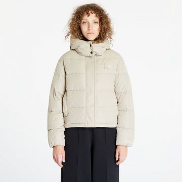 Jacheta Calvin Klein Jeans Monologo Non Down Sherpa Jacket Plaza Taupe