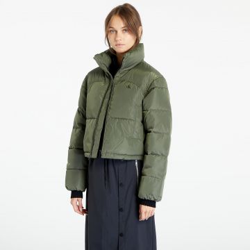 Jacheta Calvin Klein Jeans Non Down Cropped Puf Green