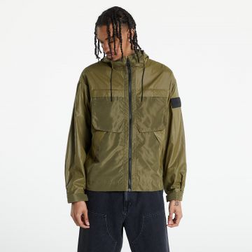 Calvin Klein Jeans Perforated Wet Look Jacket Burnt Olive