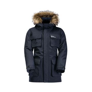 Jack Wolfskin parka pentru copii GLACIER PEA culoarea negru