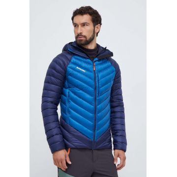 Mammut geaca sport din puf Broad Peak IN Hooded culoarea albastru marin