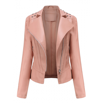 JACHETA DE PIELE ARTIFICIALA PRESLEA roz