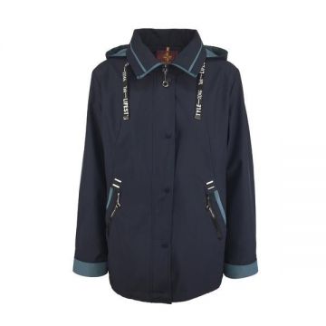 Jacheta usoara cu gluga, Univers Fashion, bleumarin, 2XL