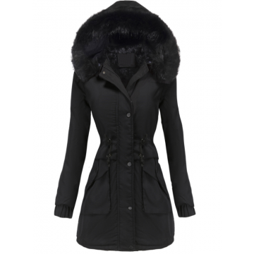 PARKA CU BLANA NEAGRA NOORA neagra