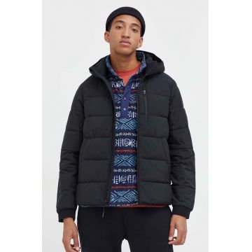 Abercrombie & Fitch geaca barbati, culoarea negru, de tranzitie