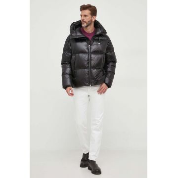 Emporio Armani geaca de puf barbati, culoarea negru, de iarna