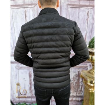 Geaca de barbati, groasa, neagra, gluga detasabila cod: GC669